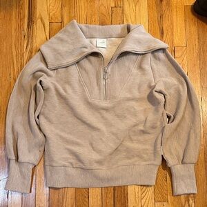 Tan Quarter-Zip Varley Pullover